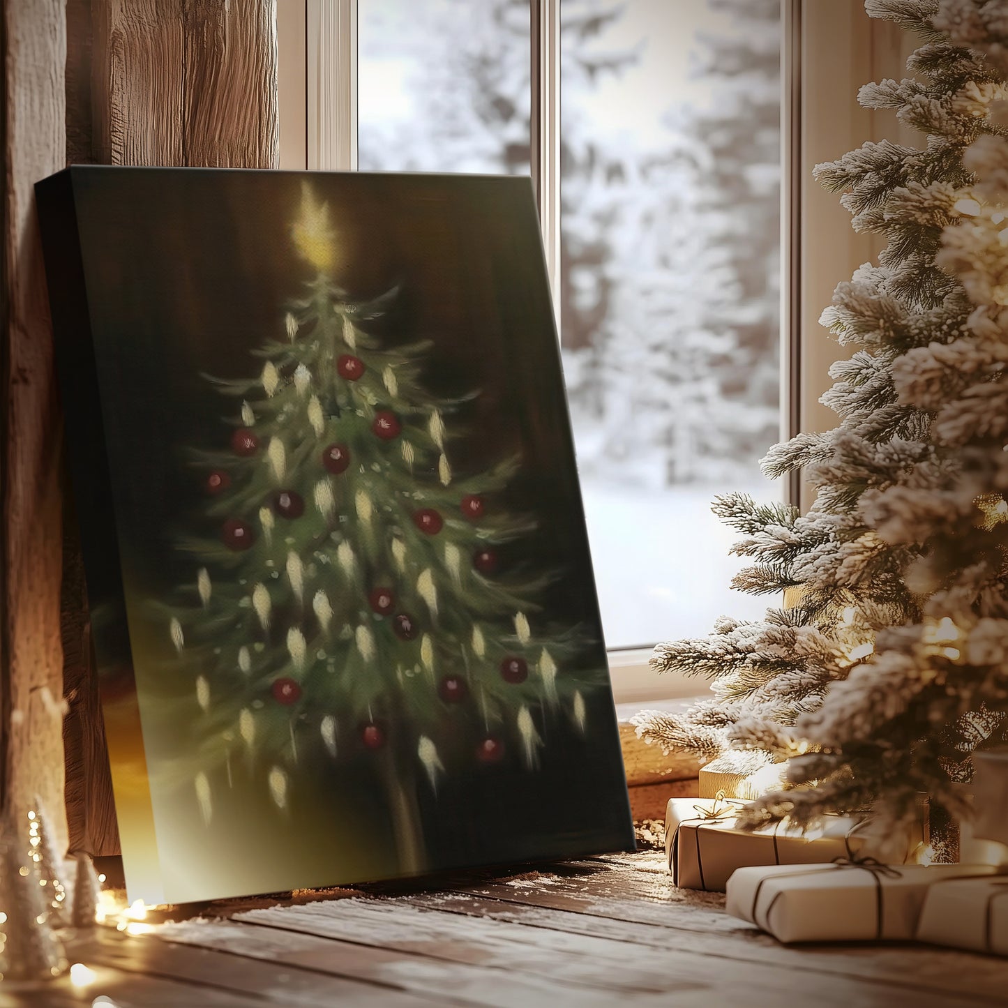 Amber Hearth Carol - Canvas Art Print