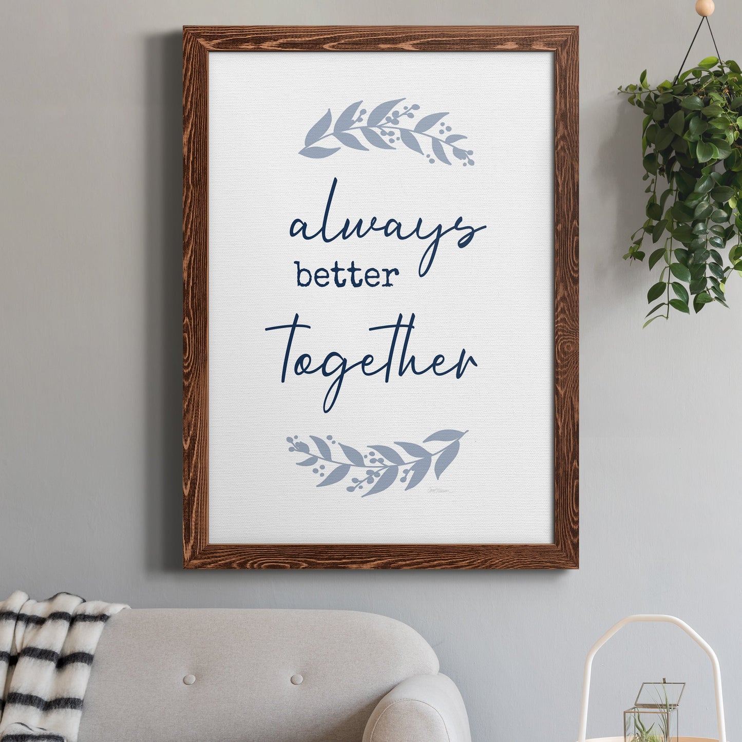 Always Together - Premium Canvas Framed in Barnwood - Ready to Hang