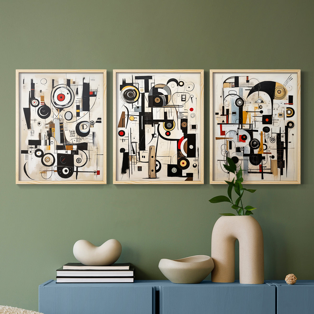 Abstract Series CLXVIII - Restickable Framed Art Set