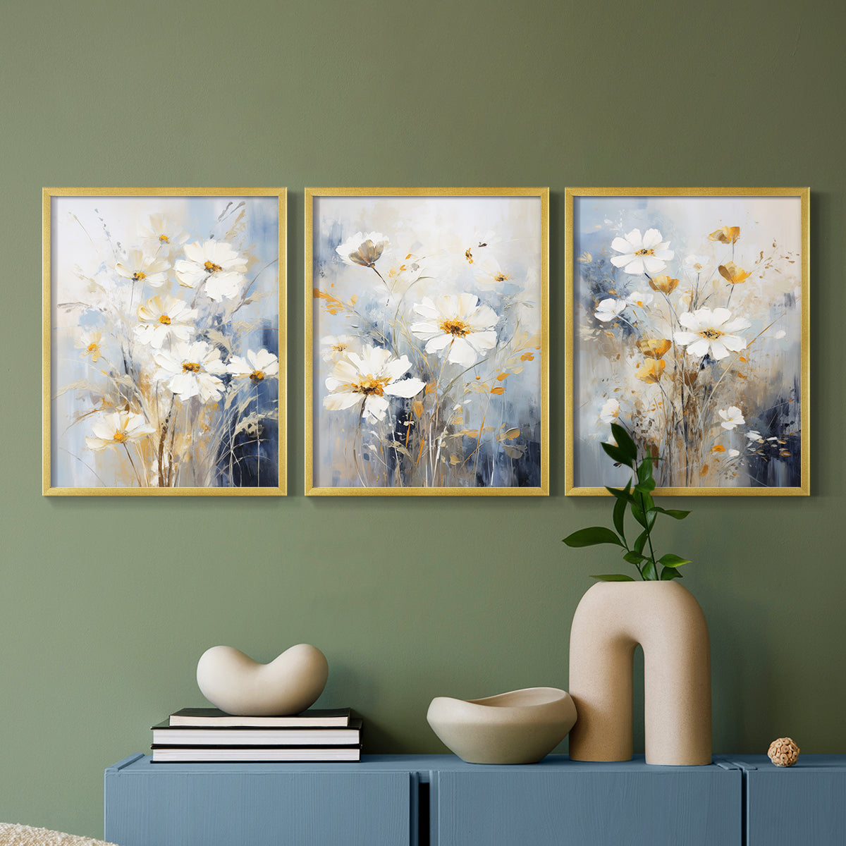Floral Study Series XCV - Restickable Framed Art Set