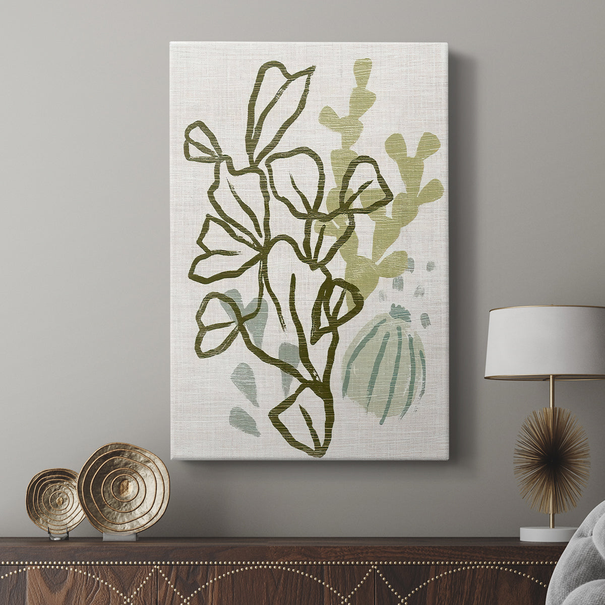 Coral Blockprint IV - Canvas Art Print