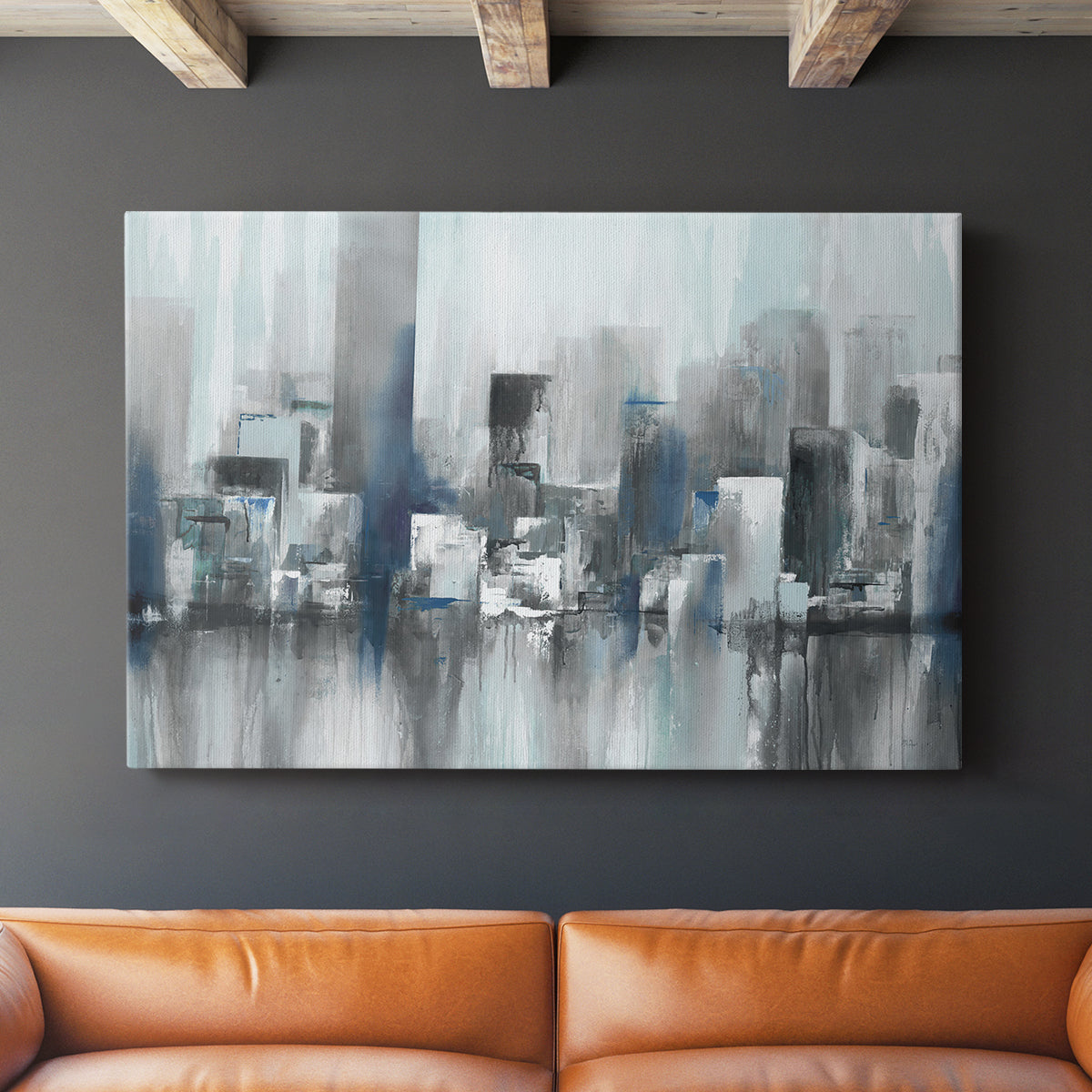 Cityscape in Blues - Canvas Art Print