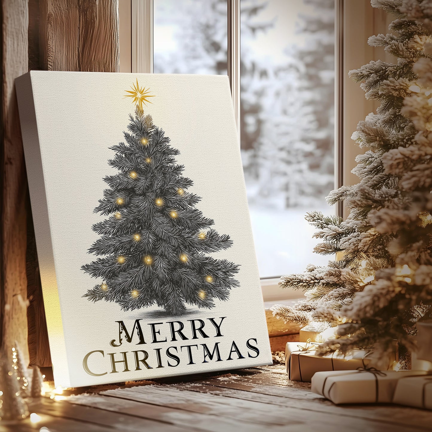 Snowwhite Carol of Evergreen - Canvas Art Print