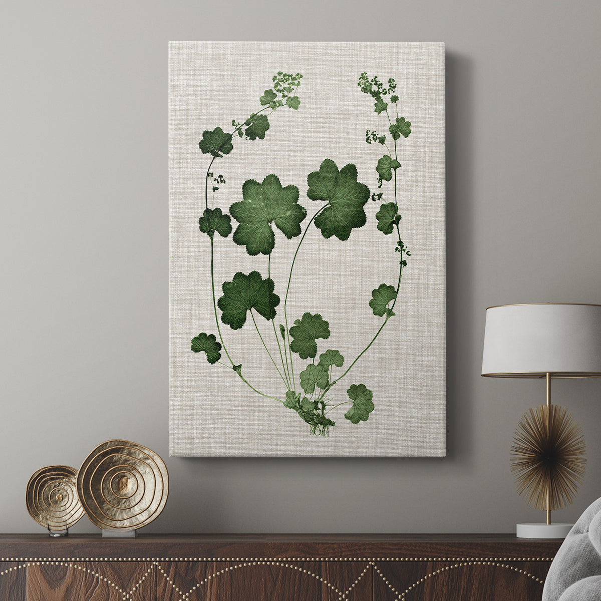 Forest Foliage on Linen II - Canvas Art Print