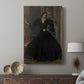 Canvas art print featuring a composed portrait with elegant simplicity displayed in a modern interior space.