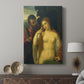Canvas art print featuring a symbolic scene with warm color and soft shading displayed in a modern interior space.