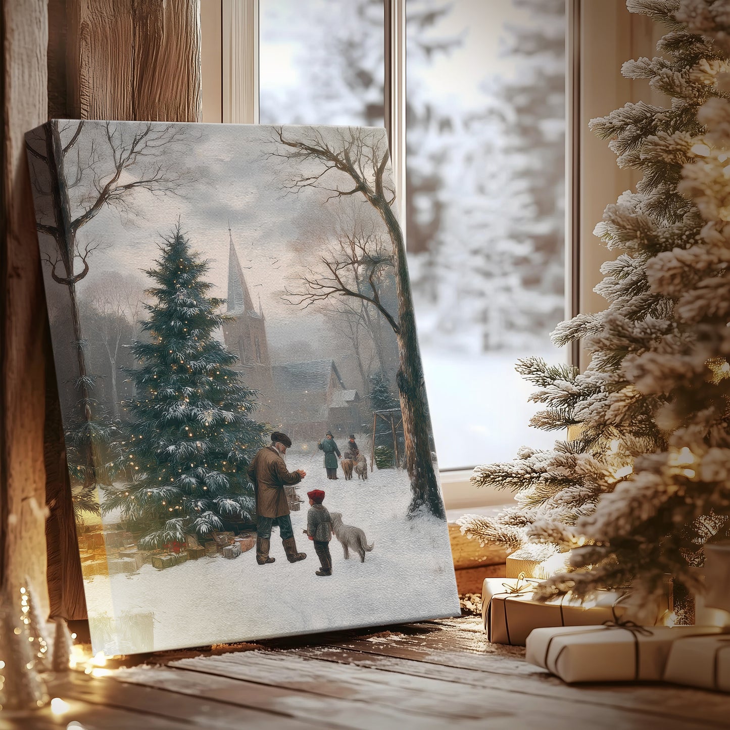 Candle of Pale Winter Promise - Canvas Art Print