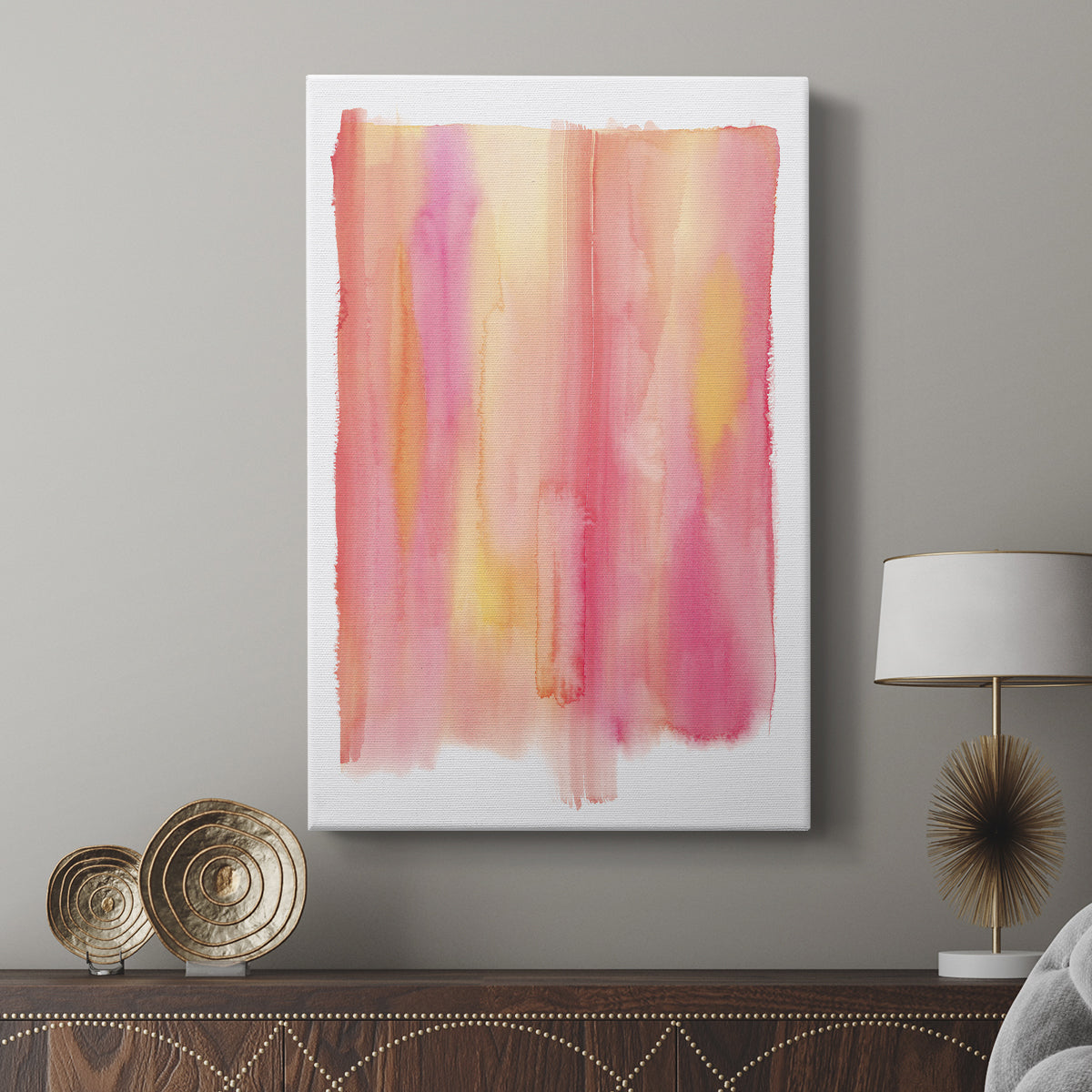 Summer Sherbet Wash II - Canvas Art Print