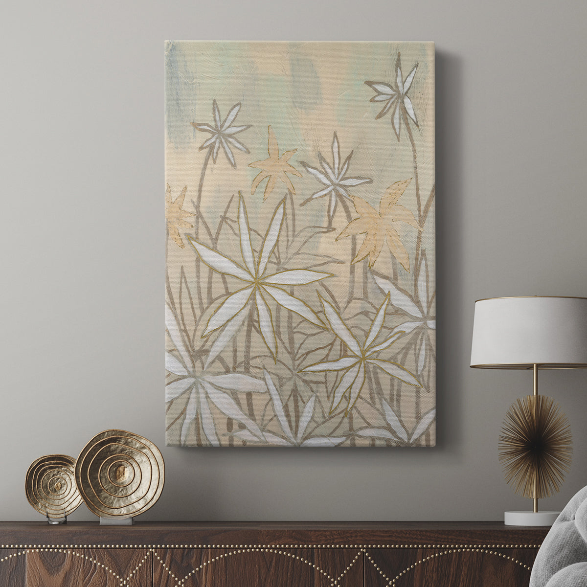 Embellished Starburst Bloom II - Canvas Art Print