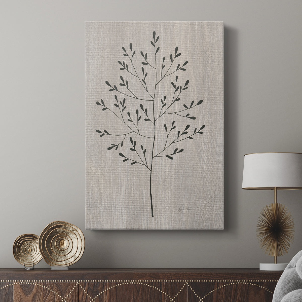 Leaves and Wood II - Canvas Art Print