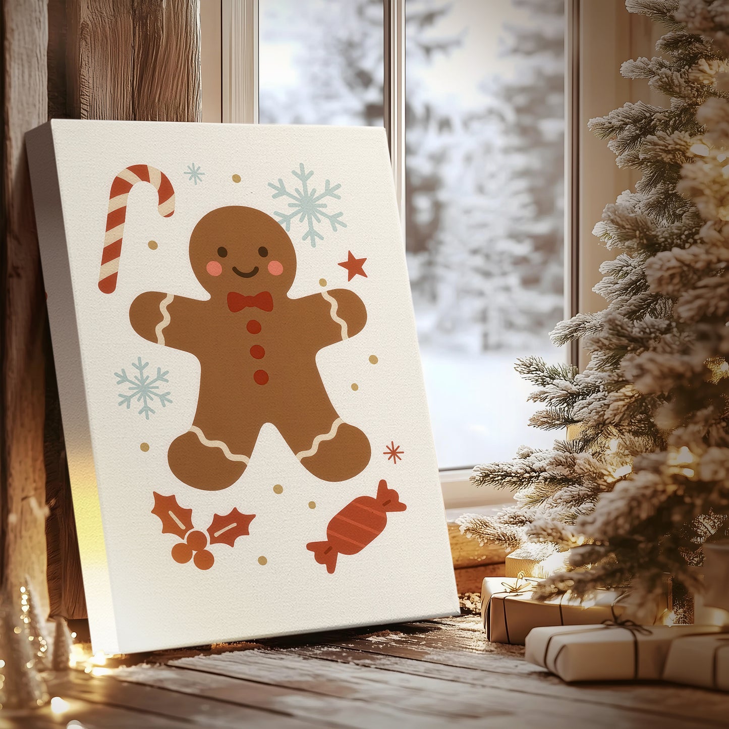 Night of Golden Sleigh - Canvas Art Print