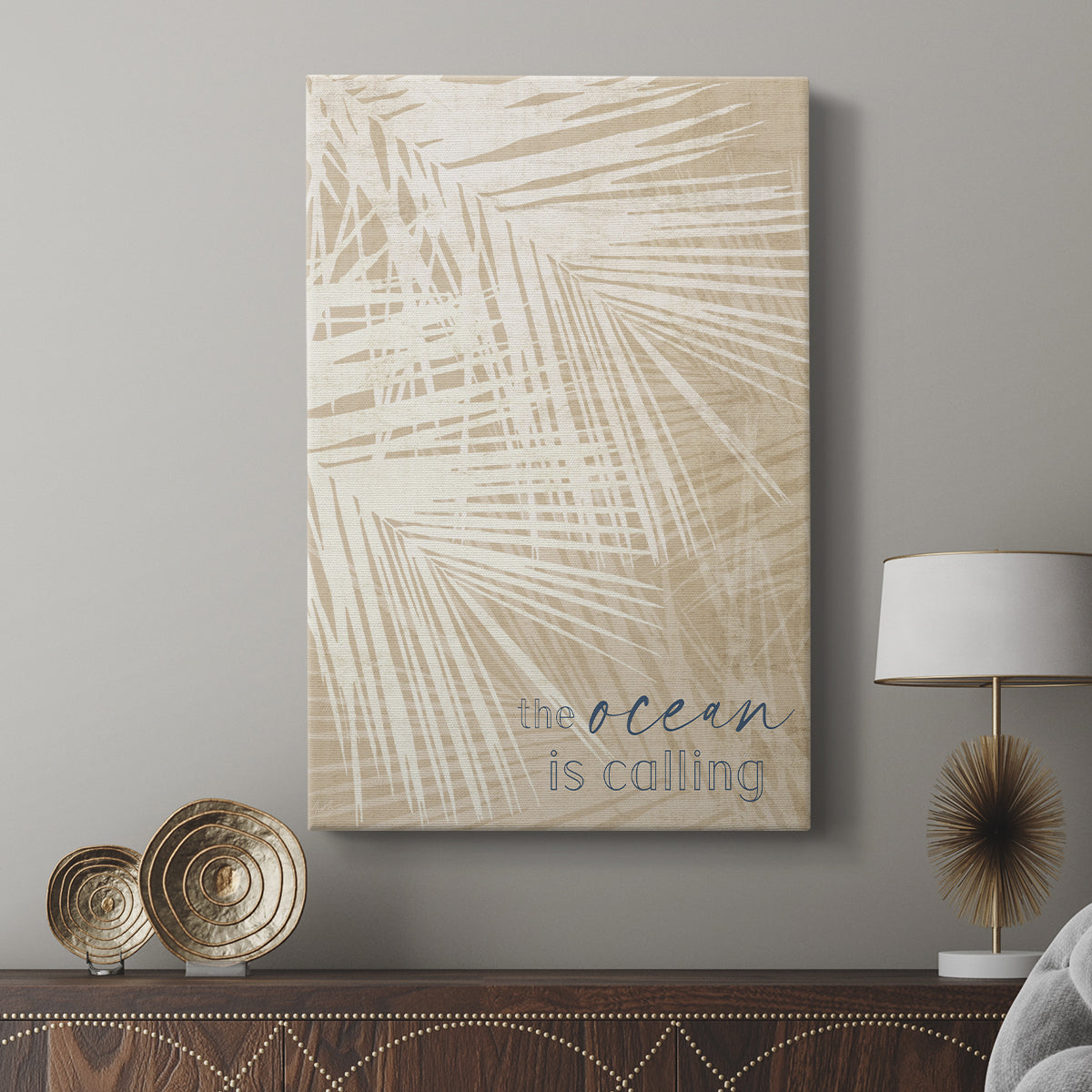 Ocean Calling Palms - Canvas Art Print