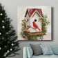 Holly Berry Birdhouse-Premium Gallery Wrapped Canvas - Ready to Hang