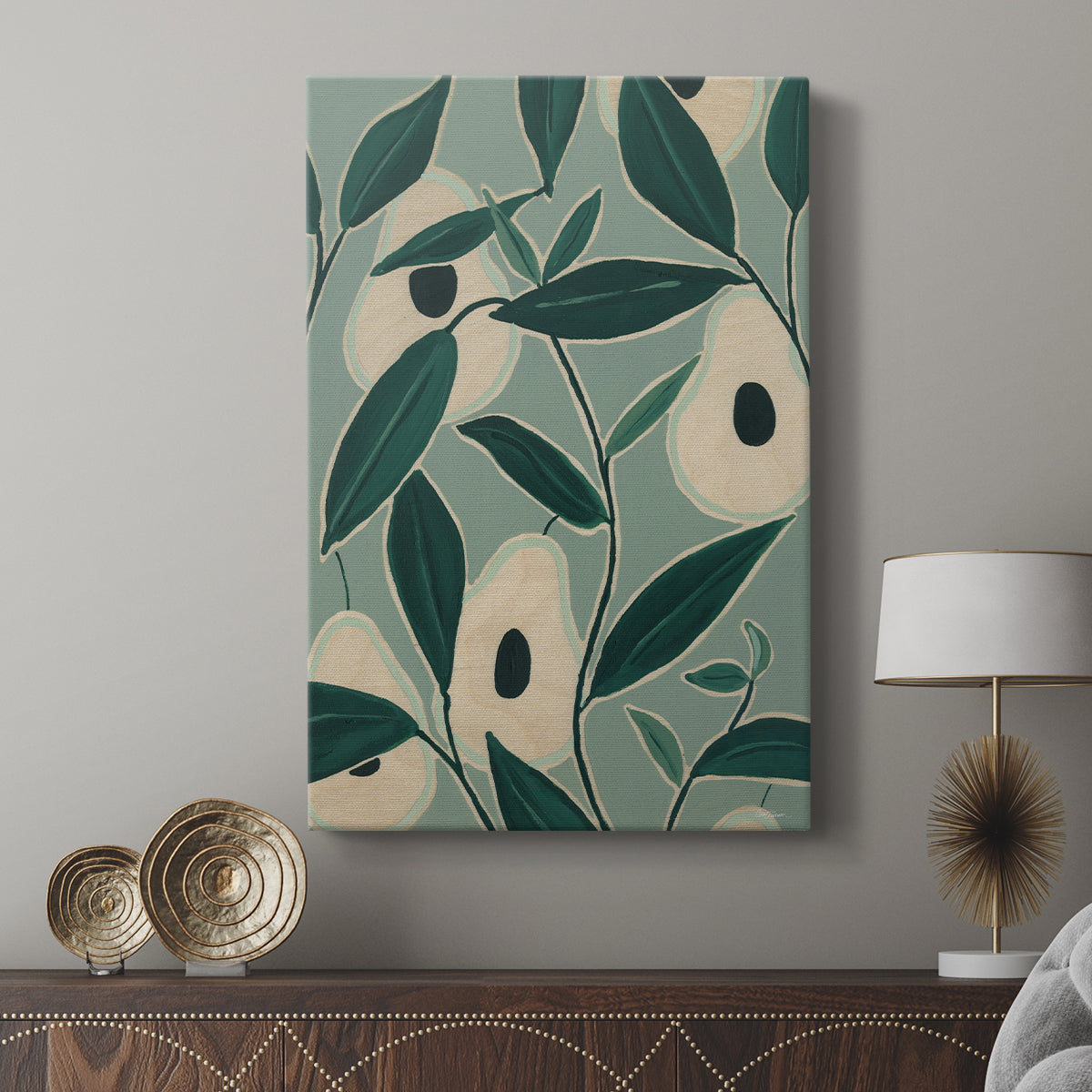 Monochrome Avocados - Canvas Art Print