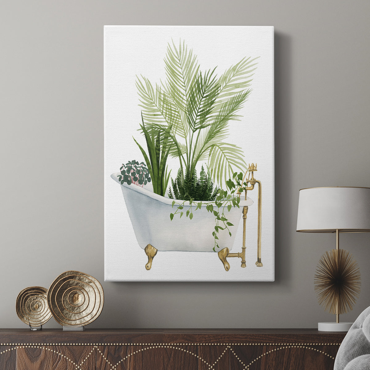 Plant Bath I - Canvas Art Print