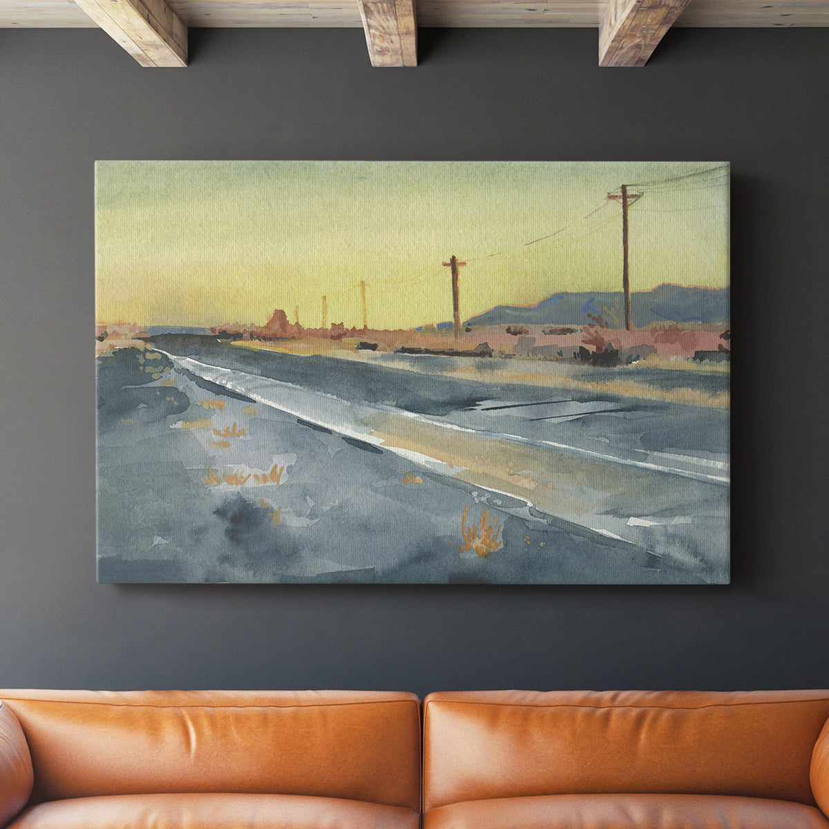 Deserted Highway I - Canvas Art Print