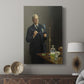Canvas art print featuring a refined portrait with minimal background and detail displayed in a modern interior space.