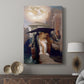Canvas art print featuring a narrative composition with movement and tension displayed in a modern interior space.