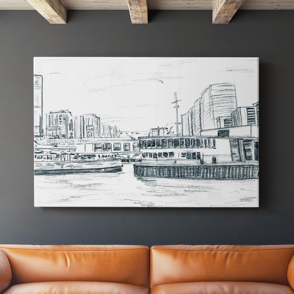 Ferryboats III - Canvas Art Print