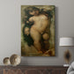 Canvas art print featuring a decorative figure with smooth detail and light color displayed in a modern interior space.