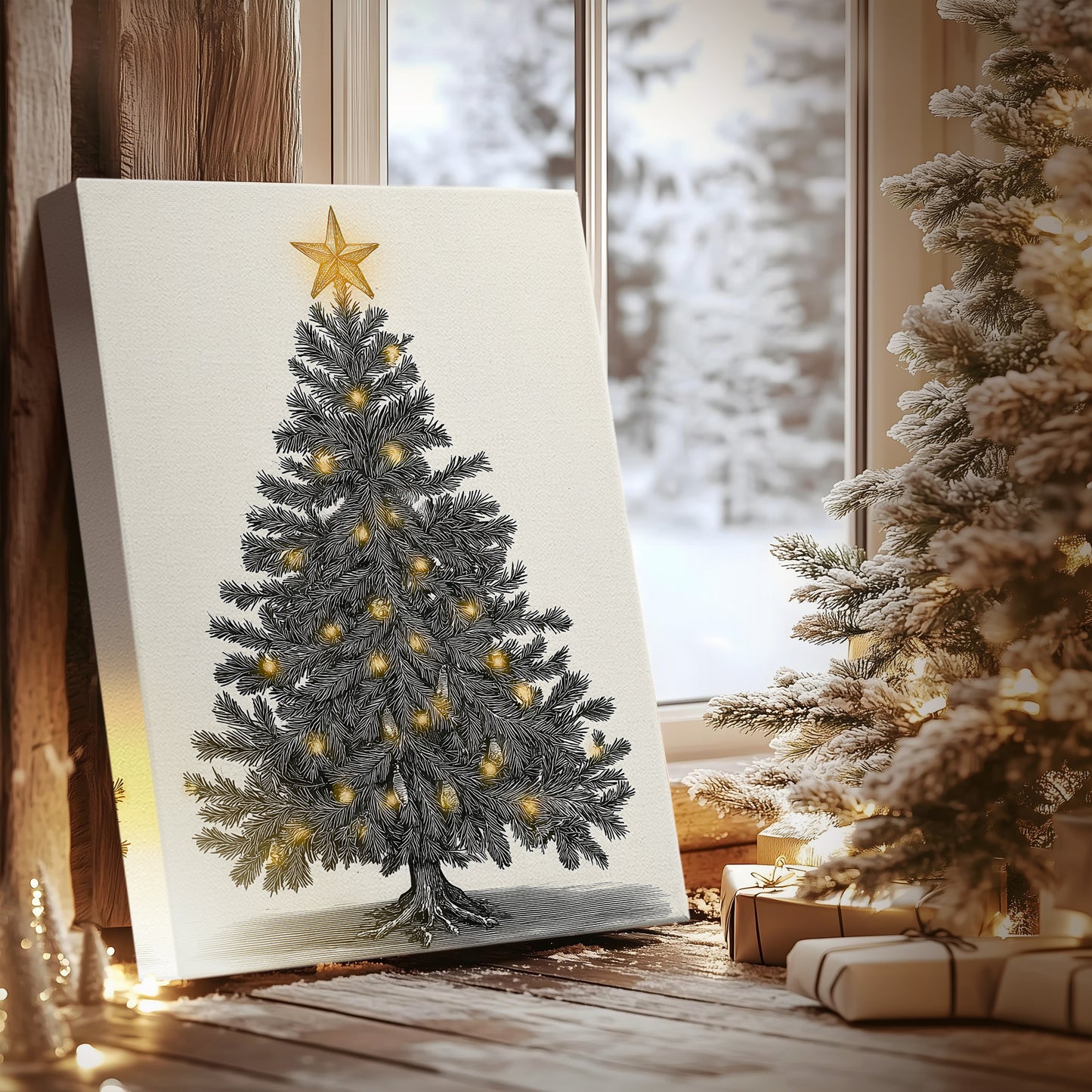 Silver Skies Hearth - Canvas Art Print