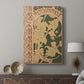 Canvas art print featuring a decorative poster with elegant lines and soft tones displayed in a modern interior space.