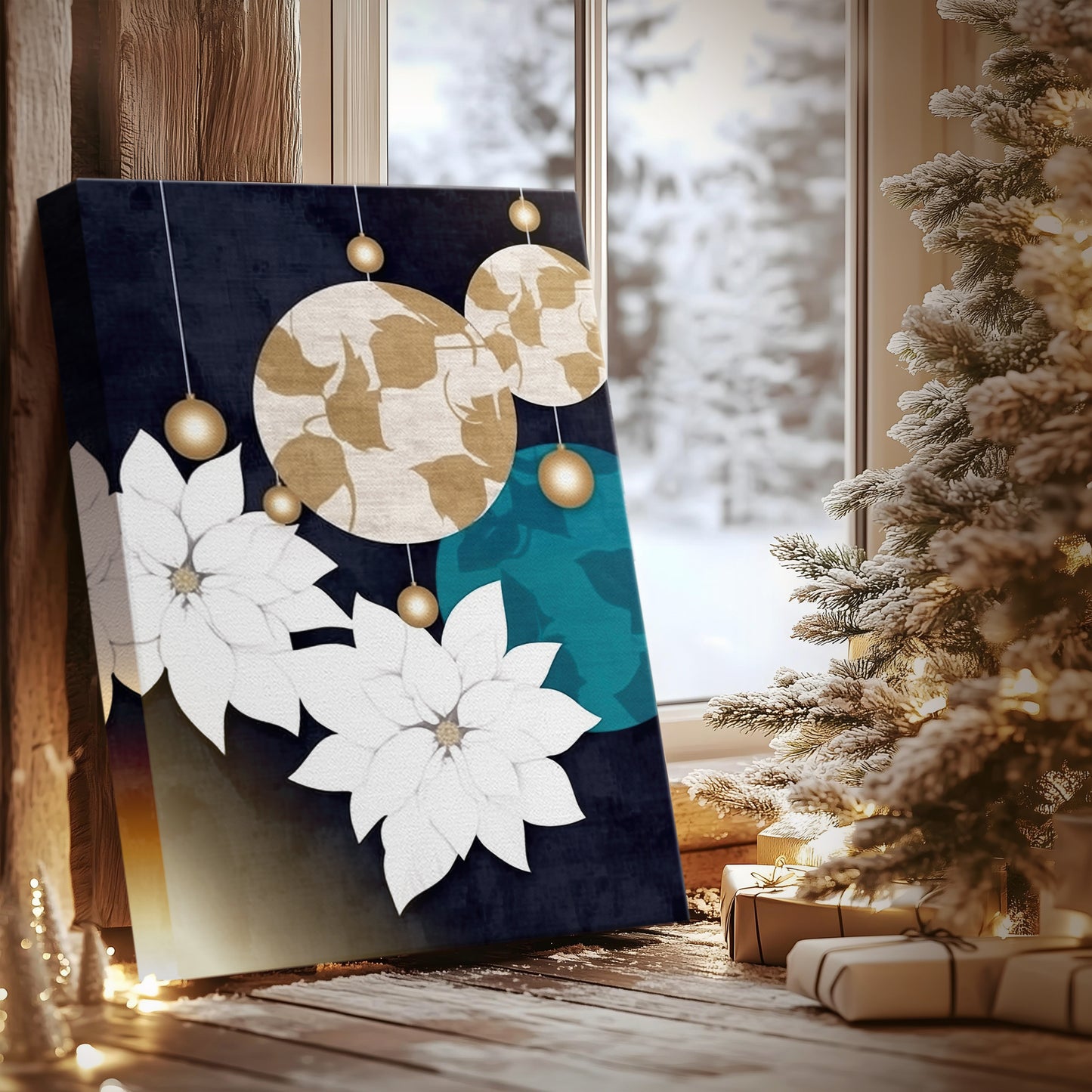 Soft Linen Carols Serenade - Canvas Art Print