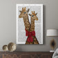 Giraffes and Bow - Canvas Art Print