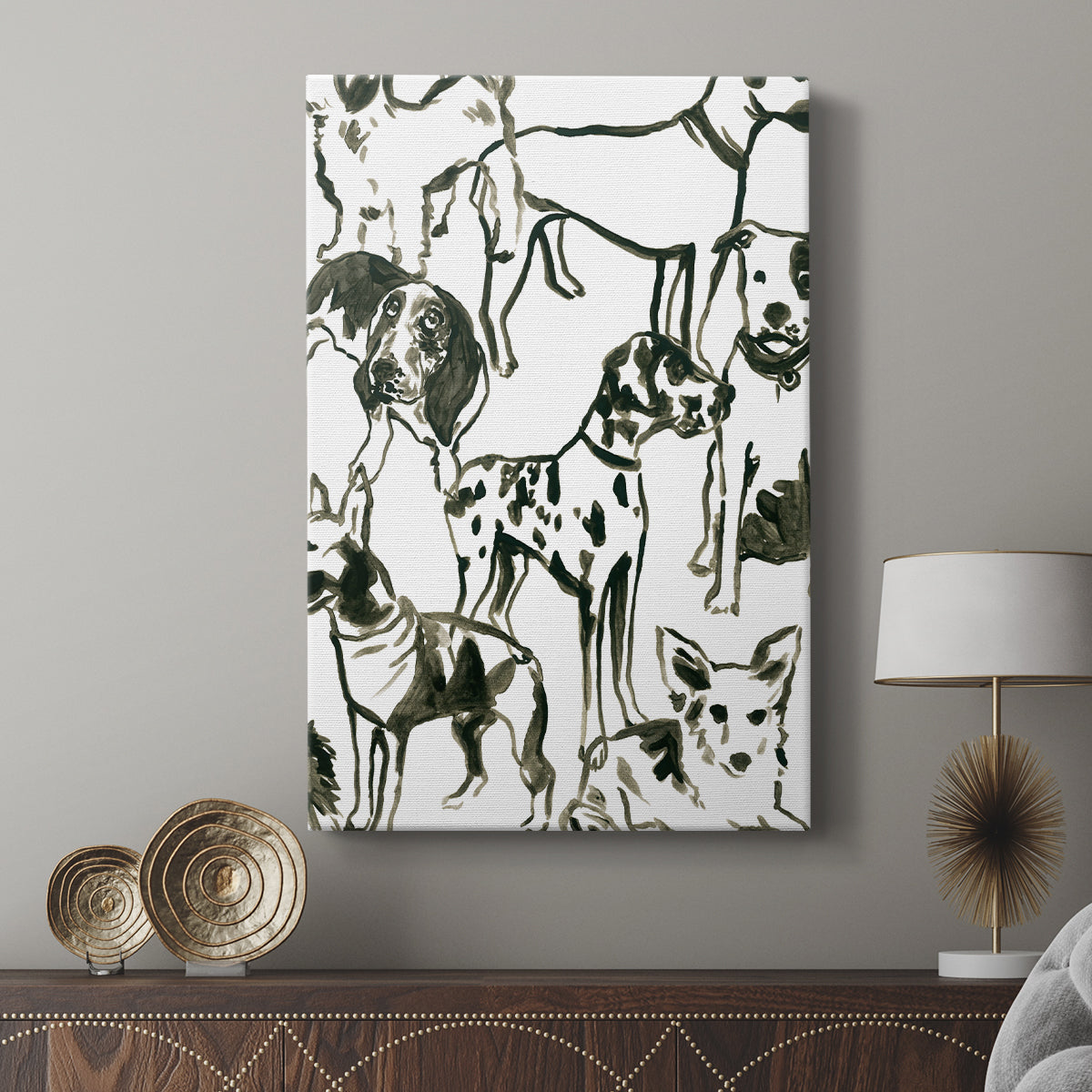 Canine Collage II - Canvas Art Print
