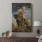 Canvas art print featuring a dramatic image with symbolic meaning and shadow displayed in a modern interior space.