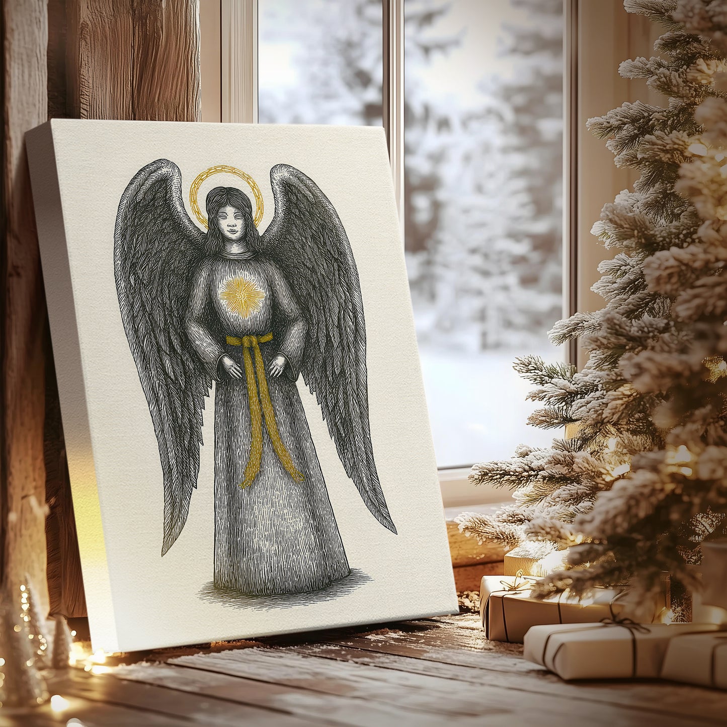 Frostlit Midwinter at Midnight - Canvas Art Print