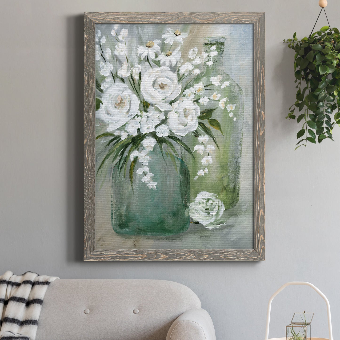 Rosey Afternoon - Premium Canvas Framed in Barnwood - Ready to Hang