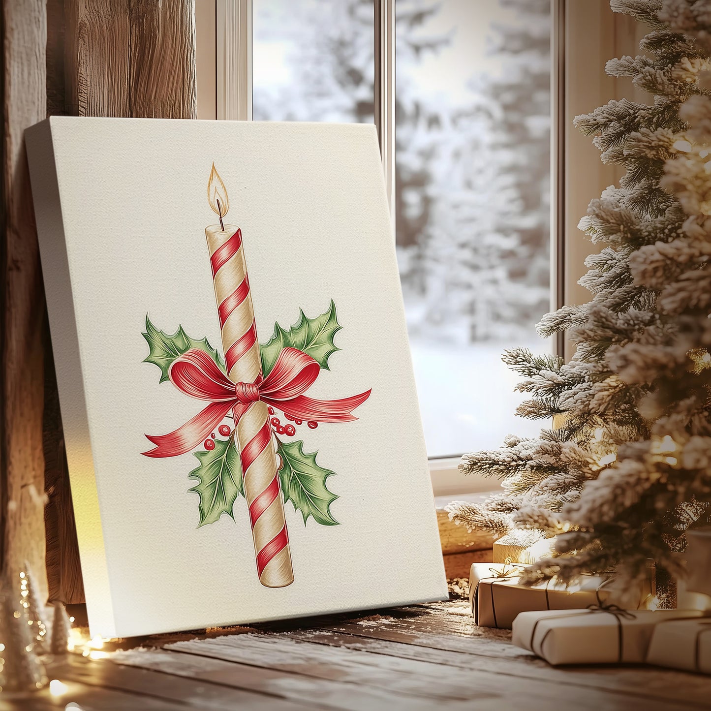 Hearth of Tinsel-Gold Blessing - Canvas Art Print