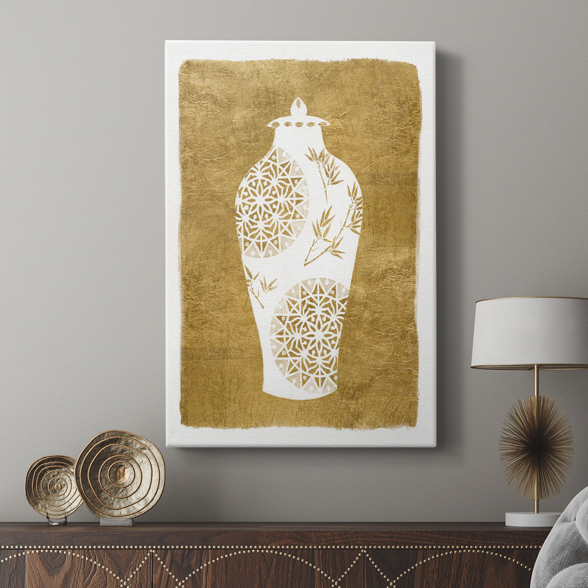 Golden Urn II - Canvas Art Print