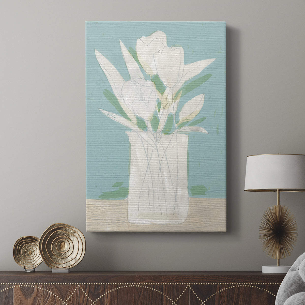 Muted Spring Arrangement II - Canvas Art Print