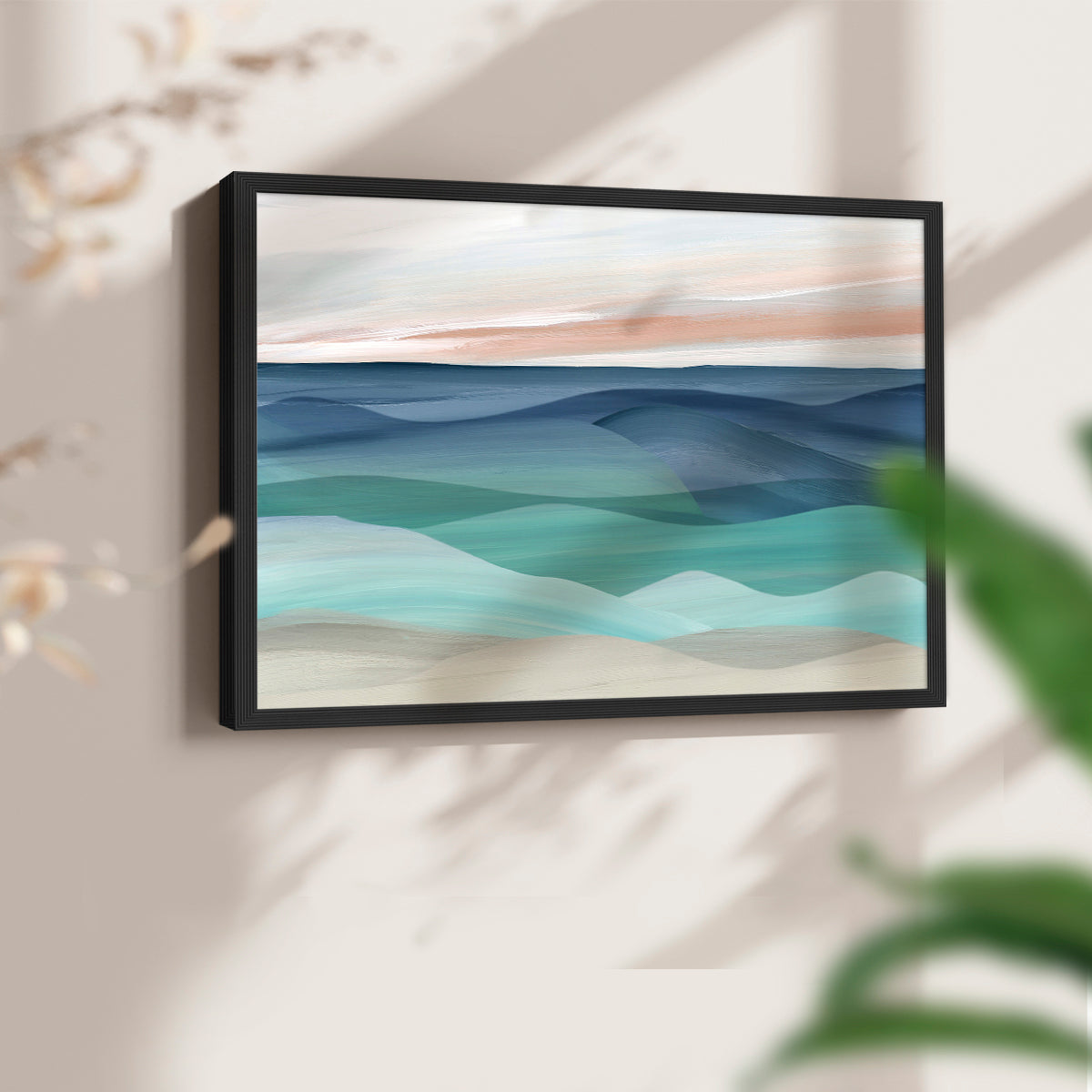 43524,abstract,ocean,landscape,art,painting,modern,sunset,blue,green,tranquility,waves,color,decor,home,framed,contemporary,nature,ocean view,coastal,seascape,peaceful,wall art,interior design,smooth,texture,horizon,stylish,ocean colors,creative,relaxation,scenery,sea,calming,atmosphere,aesthetic,visual,bright,layered,Re-stickable,Abstract