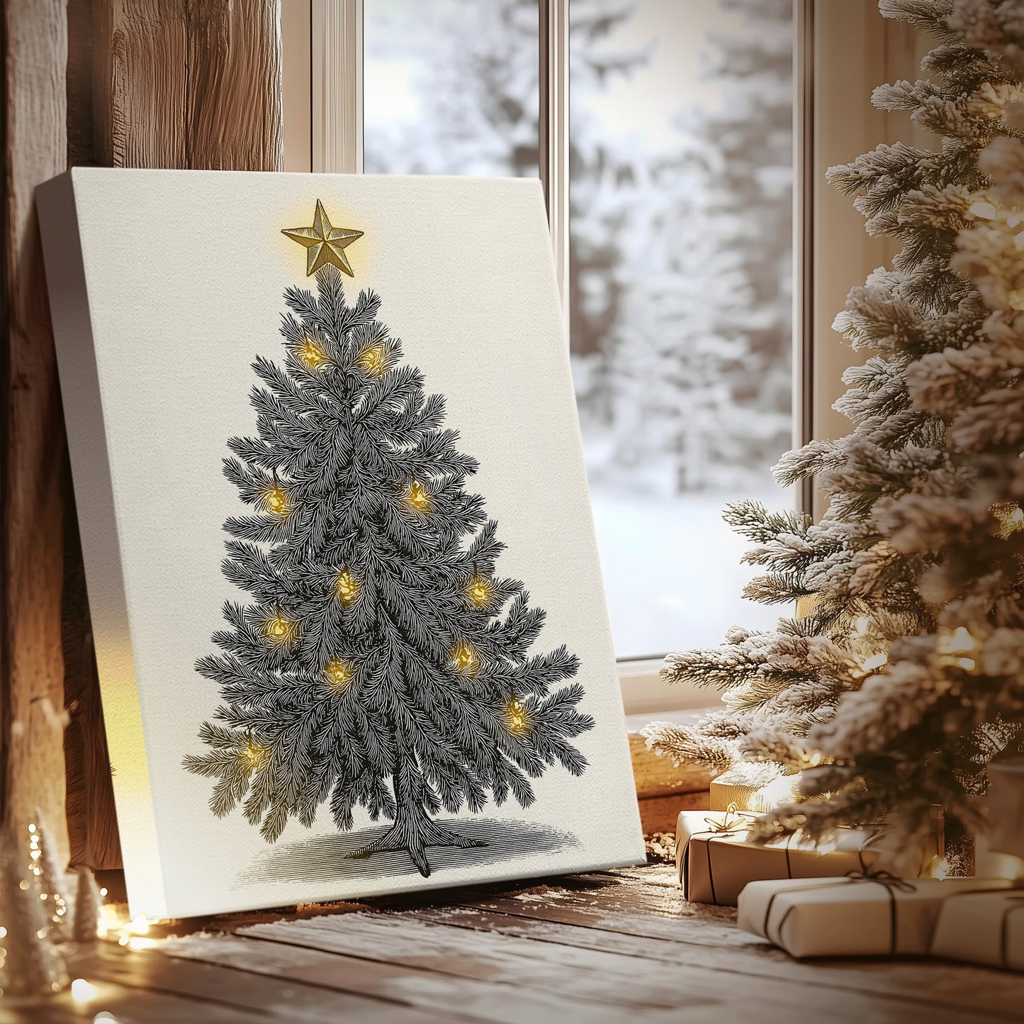 Pearled Sleigh Promise - Canvas Art Print