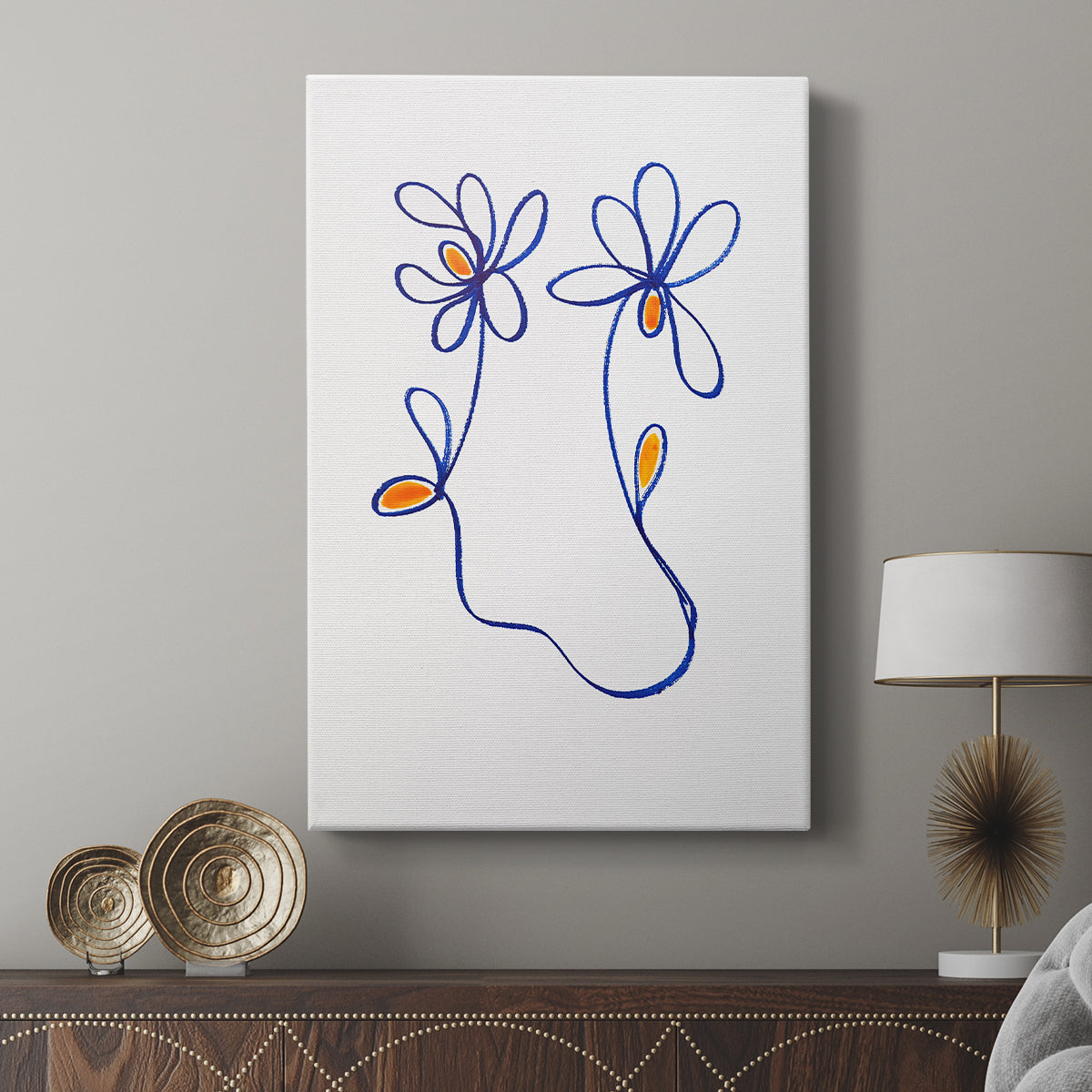 Wobbly Blooms IV - Canvas Art Print