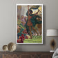 Canvas art print featuring a vintage poster with refined portrait and typography displayed in a modern interior space.