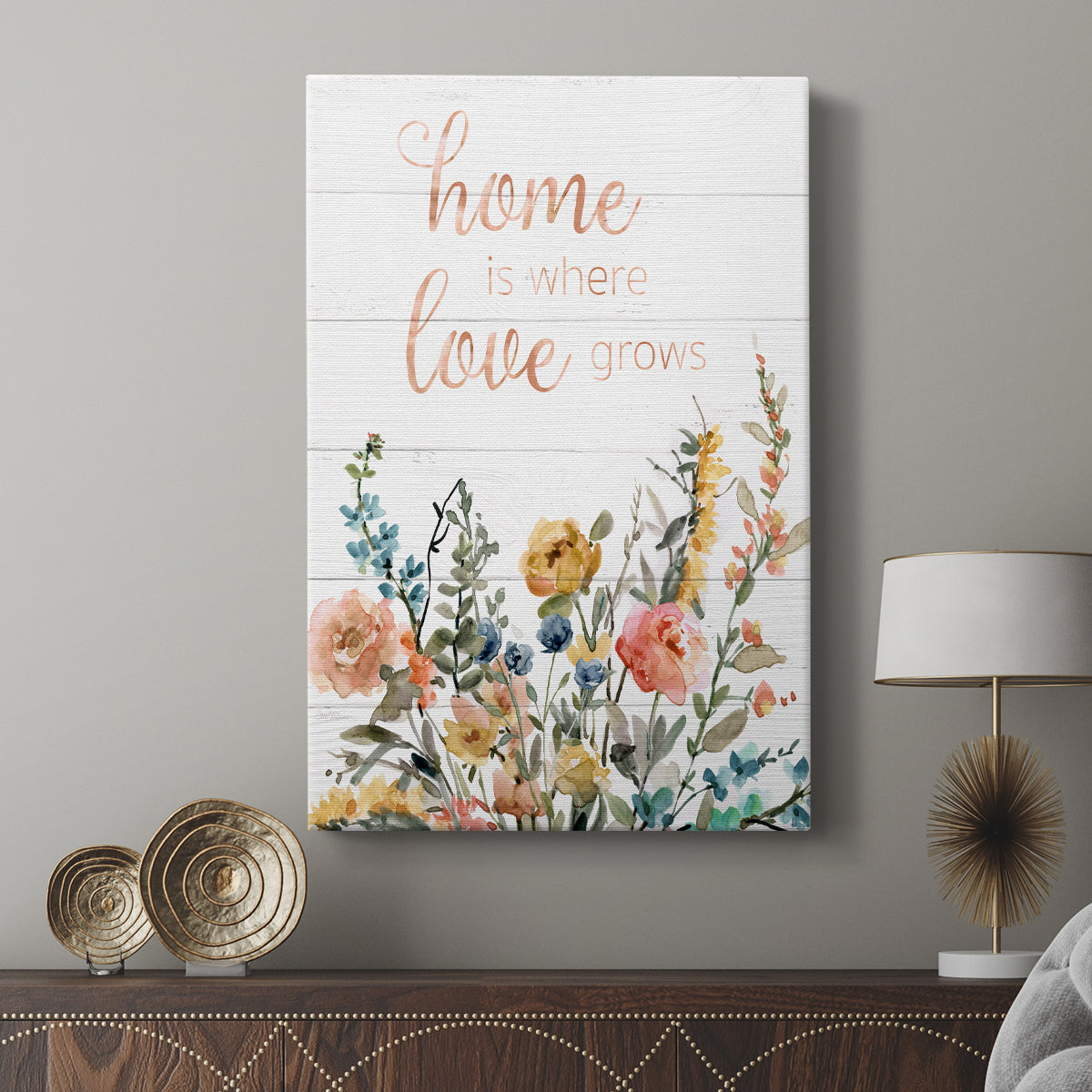 Home is Where Love Grows - Canvas Art Print