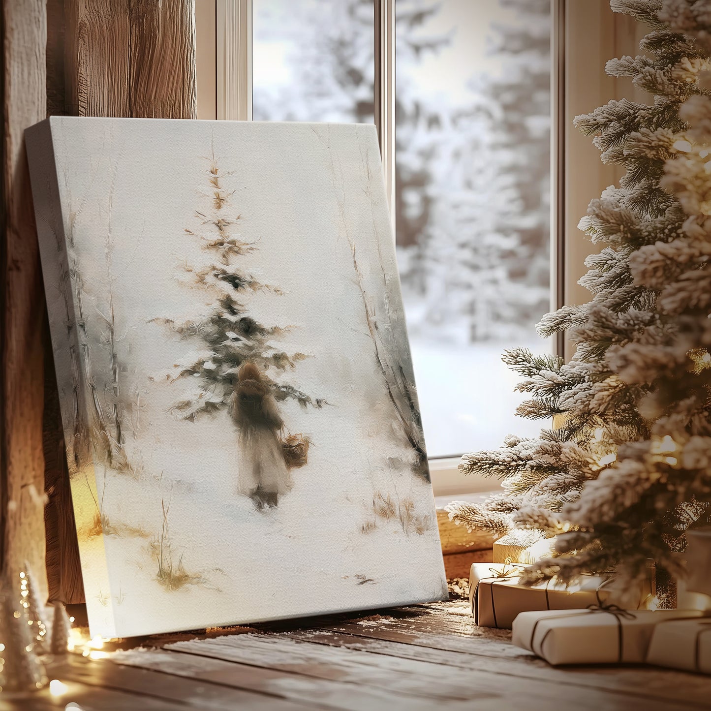Frostlit Snow at Dusk - Canvas Art Print