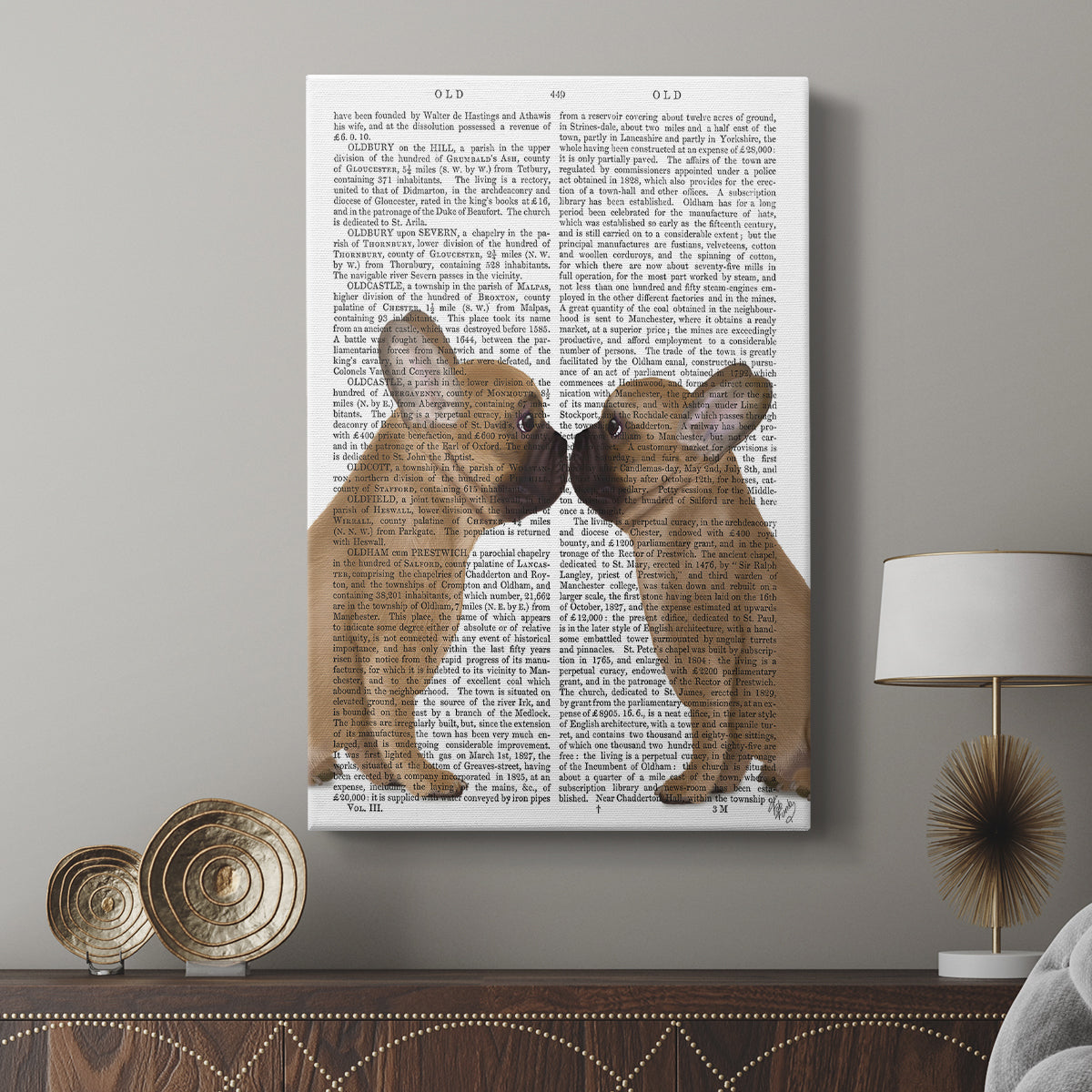 French Kiss Close Up - Canvas Art Print