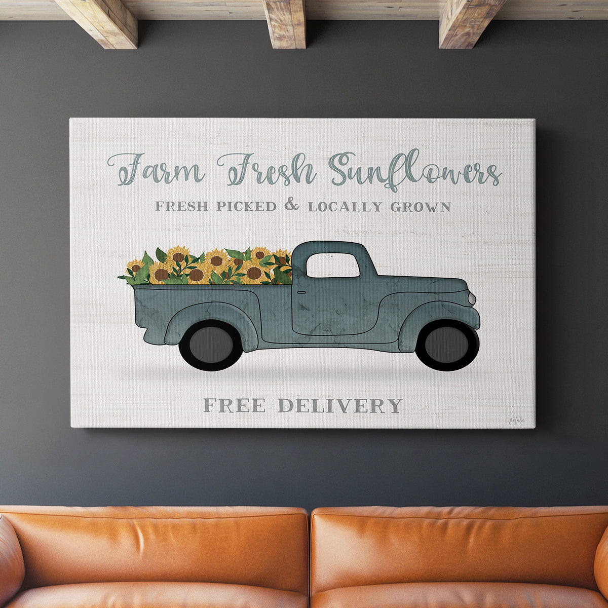 Farmers Market Truck - Canvas Art Print