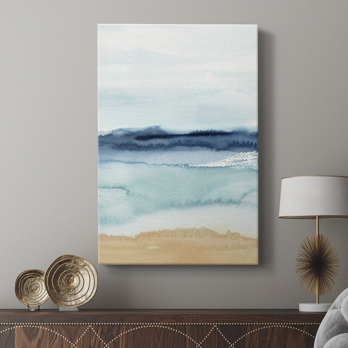 Watercolor Ocean Horizon II - Canvas Art Print