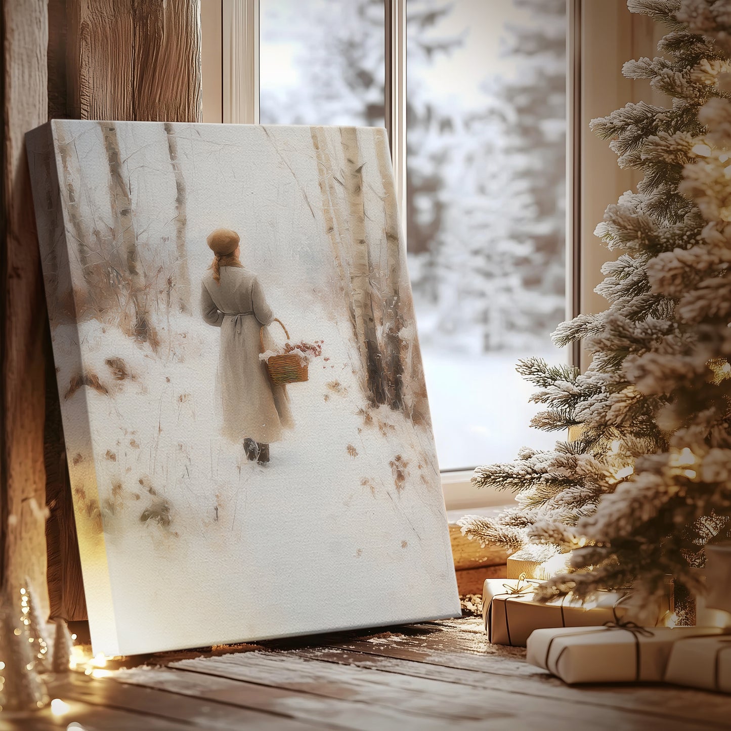 Snowwhite Morning at Dusk - Canvas Art Print