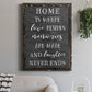 Love Resides - Premium Canvas Framed in Barnwood - Ready to Hang