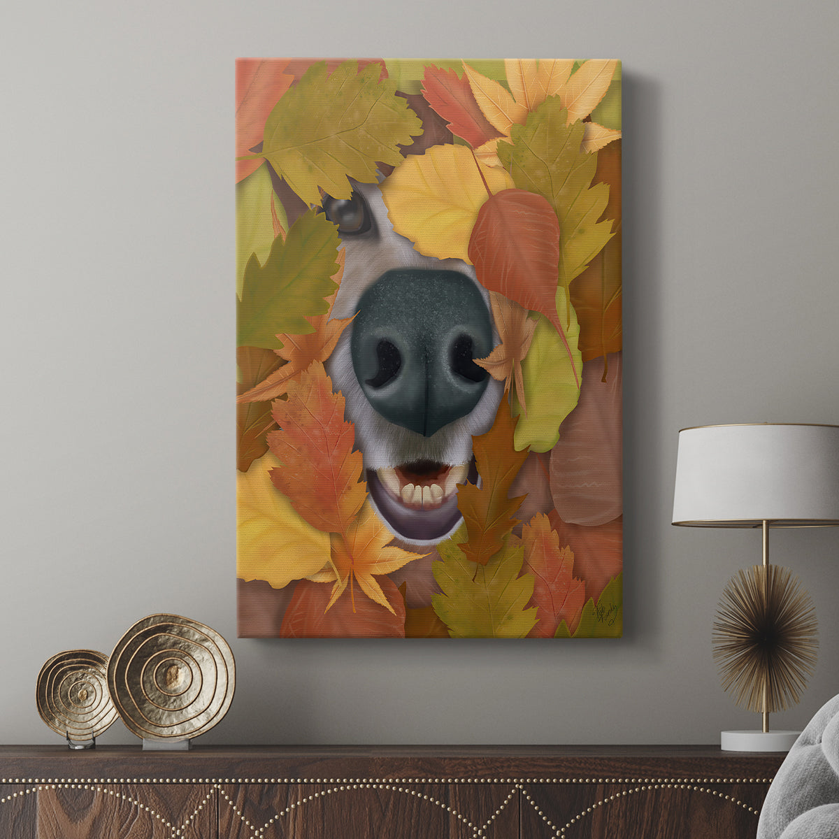 Sniffing Out Autumn - Canvas Art Print