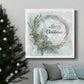 Merry Christmas Pine Wreath-Premium Gallery Wrapped Canvas - Ready to Hang