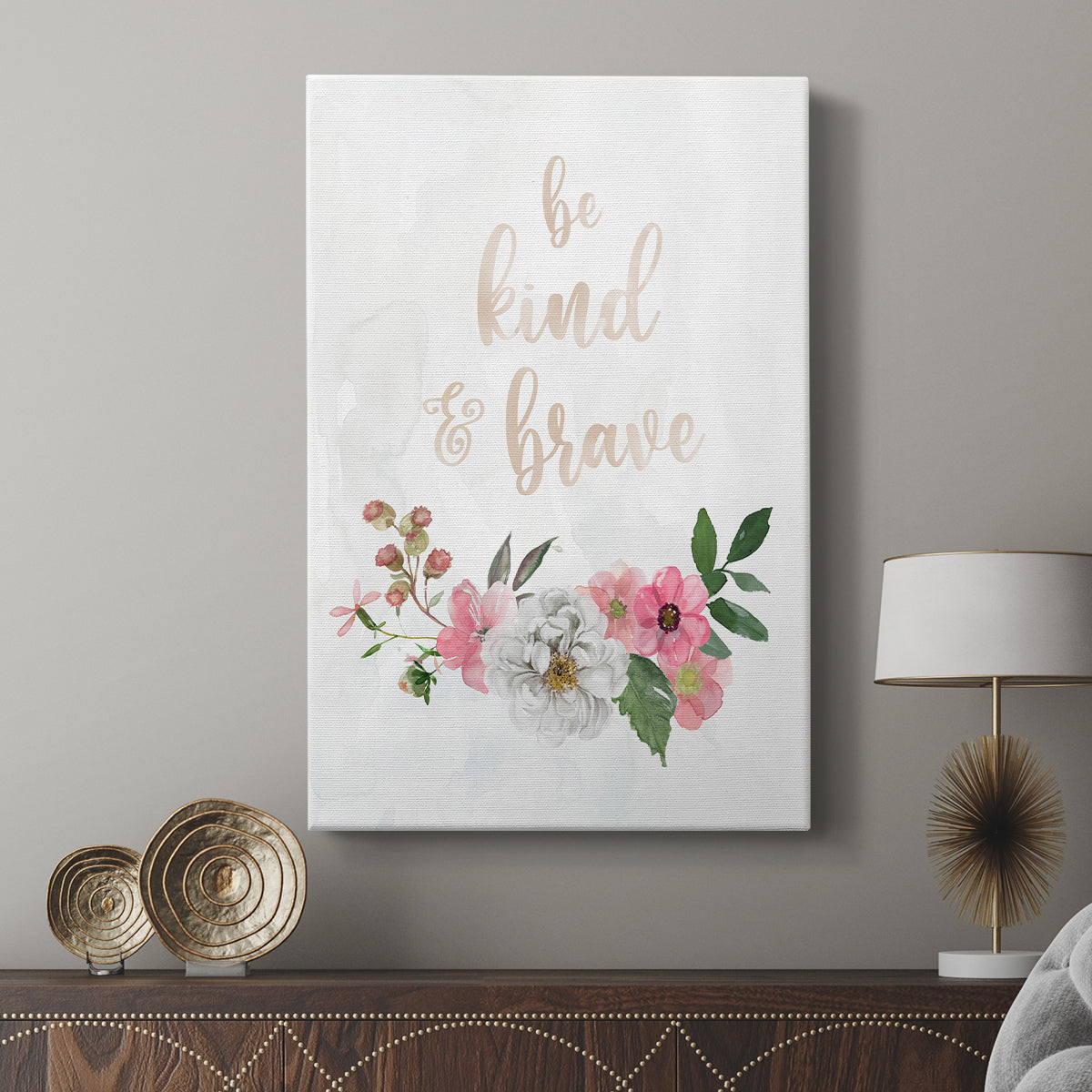 Be Kind and Brave - Canvas Art Print