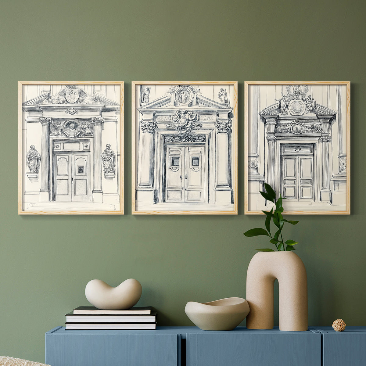 Landscape Study Series V - Restickable Framed Art Set